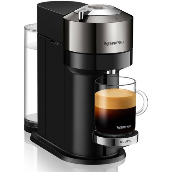 Krups Nespresso Vertuo Next Deluxe Nespresso Capsule Coffee Machine (black/chrom) (XN910C.20)