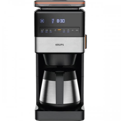 Krups Grind Aroma XL with Grinder Coffee Machine (black/stainless steel, Thermal Carafe) (KT8428)