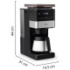 Krups Grind Aroma XL with Grinder Coffee Machine (black/stainless steel, Thermal Carafe) (KT8428)