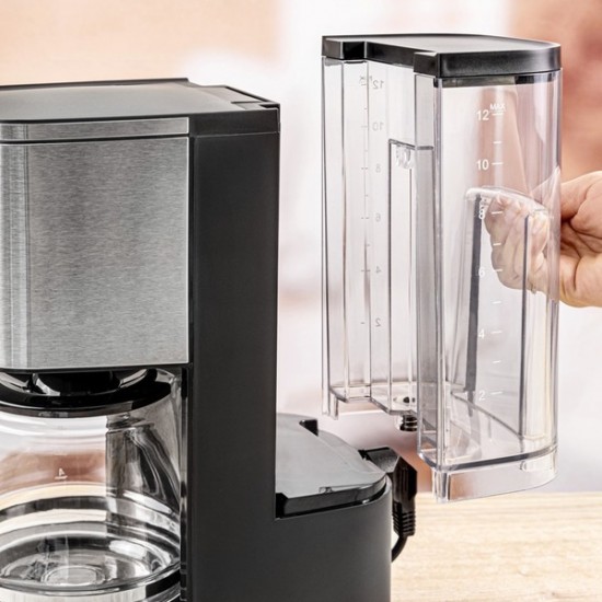 Rommelsbacher Sunny Coffee Machine (stainless steel/black, incl. Glass Carafe) (FKM 1000)