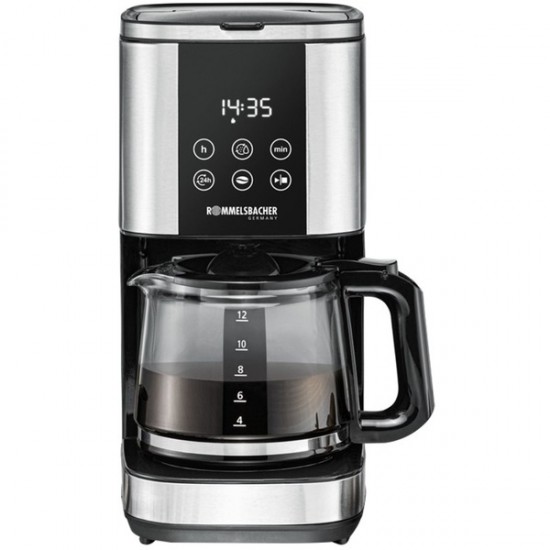 Rommelsbacher Sunny Coffee Machine (stainless steel/black, incl. Glass Carafe) (FKM 1000)
