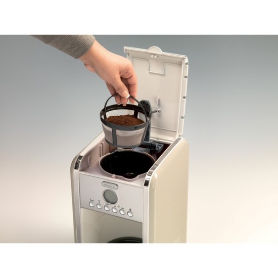 Ariete Vintage American Filter Coffee Maker (cream, 4-12 Cups) (1342CR)