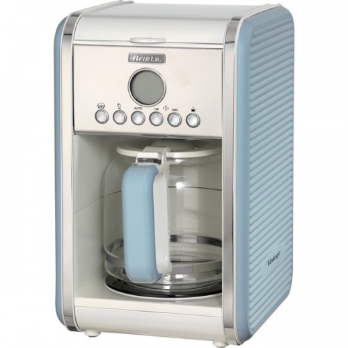 Ariete Vintage American Filter Coffee Maker (light blue/cream, 4-12 Cups) (1342BL)
