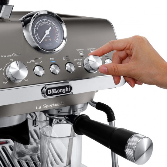 DeLonghi La Specialista Arte Evo Titan - Cold Brew Coffee Machine (titanium/stainless steel) (0132126132)