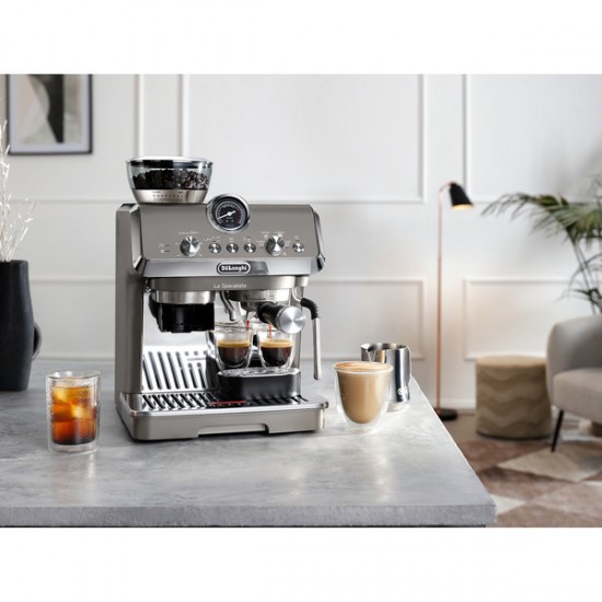DeLonghi La Specialista Arte Evo Titan - Cold Brew Coffee Machine (titanium/stainless steel) (0132126132)