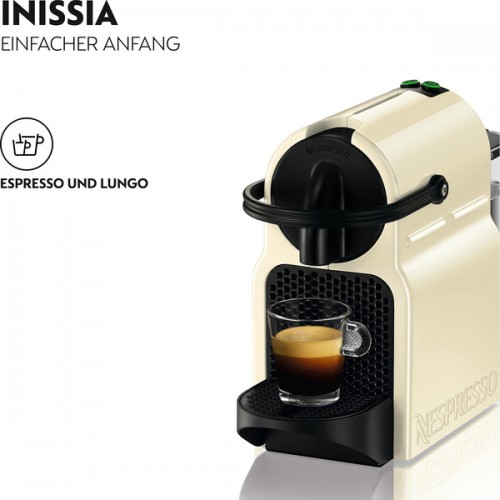 DeLonghi Nespresso Inissia EN 80.CW Nespresso Capsule Coffee Machine (cream) (0132191124)