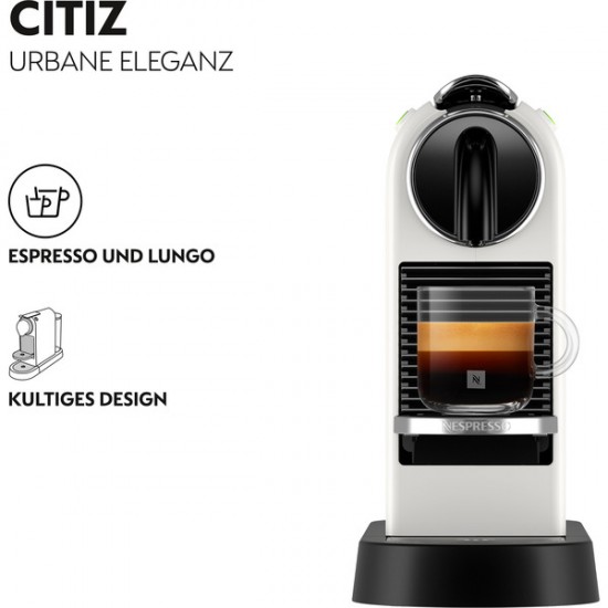 DeLonghi Nespresso Citiz EN 167.W Nespresso Capsule Coffee Machine (white) (0132191165)