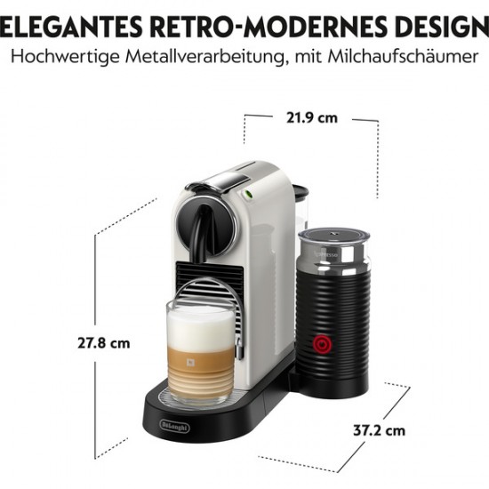 DeLonghi Nespresso Citiz EN 267.WAE Nespresso Capsule Coffee Machine (white/silver) (0132191319) DeLonghi Nespresso Citiz EN 267.WAE Nespresso Capsule Coffee Machine (white/silver) (0132191319)