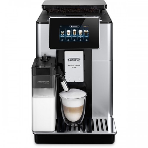 DeLonghi PrimaDonna Soul Coffee Machine (silver/black) (ECAM610.55.SB)