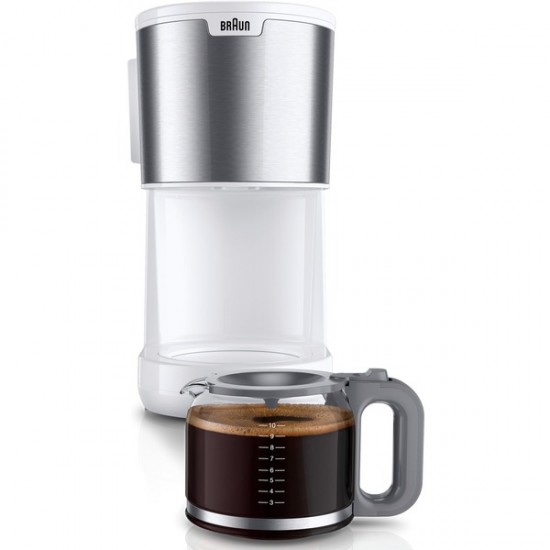 Braun PurShine KF 1500 Coffee Machine (white/stainless steel) (0X13211066)