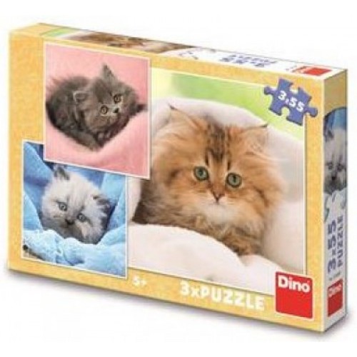 Dino Γατάκια Χαριτωμένα 3 x 55 Τεμ. Παζλ (33536)