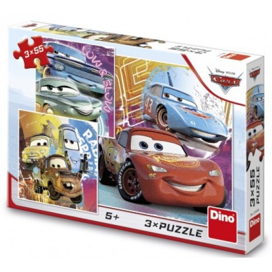 Dino Cars Και Φίλοι 3x55 Τεμ. Παζλ (33539)