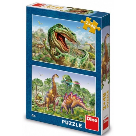 Dino Δεινόσαυροι Σε Μάχη 2x48 Τεμ. Παζλ (38167)