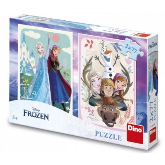 Dino Frozen: Άννα Και Έλσα 2x77 Τεμ. Παζλ (38619)