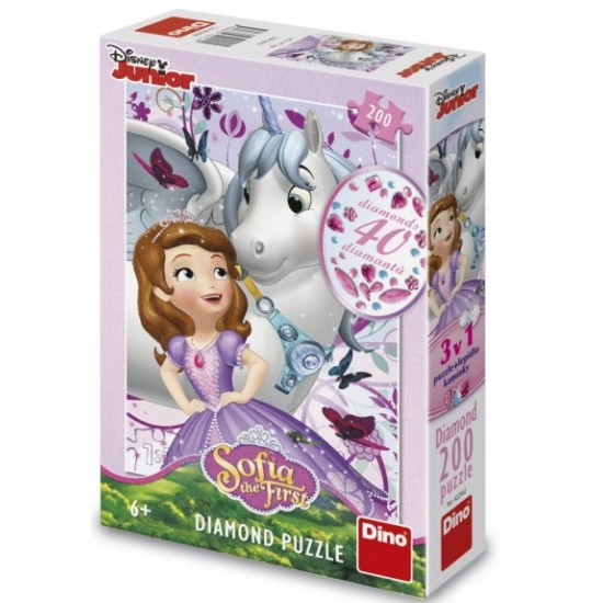 Dino Πριγκίπισσα Σοφία Και Μονόκερος 200 Τεμ. Diamond Παζλ (42216)