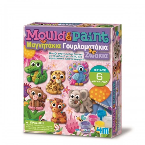4M Toys - Μαγνητάκια Κατασκευή Γουρλοματάκια Ζωάκια  Μαγνητάκια / Καρφίτσες (4M0640)