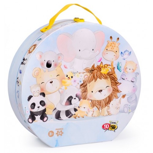 50/50 Games Παζλ Ζωάκια Φιλίας Βαλιτσάκι 24 τεμ. (505321)