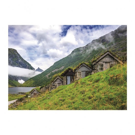 Dino Βουνοπλαγιά με Καλύβες 3000  Τεμ. Παζλ Dino (56319)