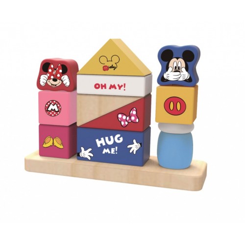 Tooky Toy Ξύλινοι Κύβοι Κάστρο Mickey & Minnie (DTY009)