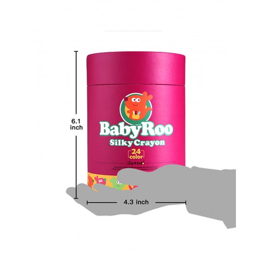 Κηρομπογιές Soft Baby Roo Σετ 24 χρωμ. Washable JarMelo (JA90442)