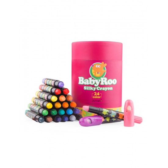 Κηρομπογιές Soft Baby Roo Σετ 24 χρωμ. Washable JarMelo (JA90442)