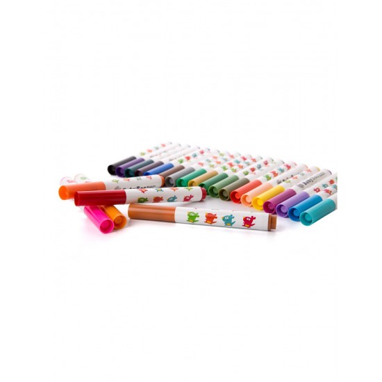 Μαρκαδόροι Baby Roo Σετ 24 χρωμ. Washable JarMelo (JA90497)