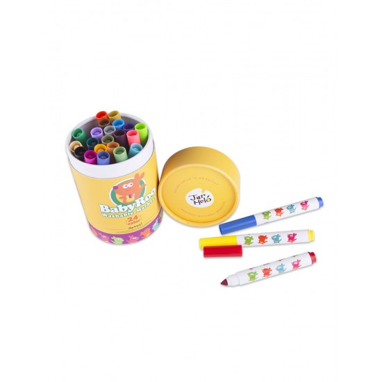 Μαρκαδόροι Baby Roo Σετ 24 χρωμ. Washable JarMelo (JA90497)