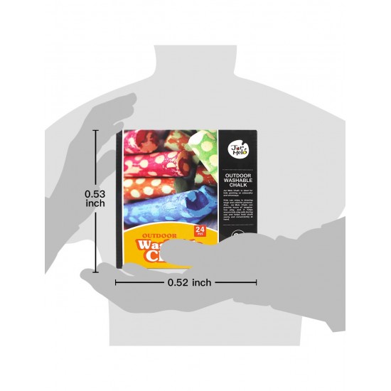 Κιμωλίες Σετ 24 χρωμ. Με 2 Λαβές Washable JarMelo (JA90909)