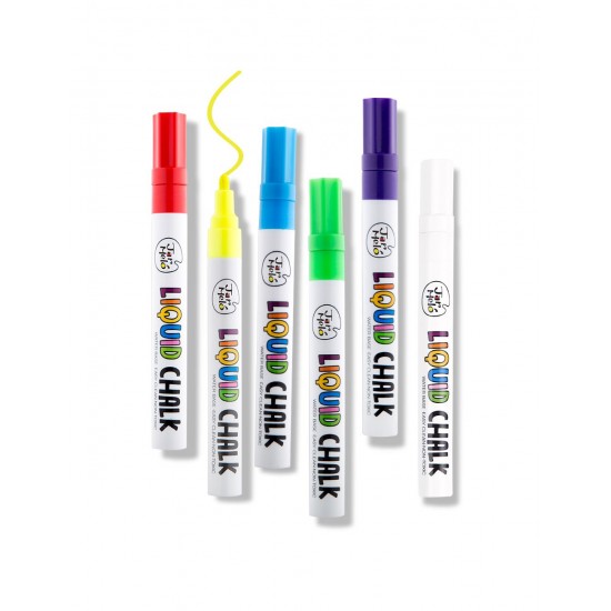 Μαρκαδόροι Υγρής Κιμωλίας Σετ 6 χρωμ. Washable JarMelo (JA91159)