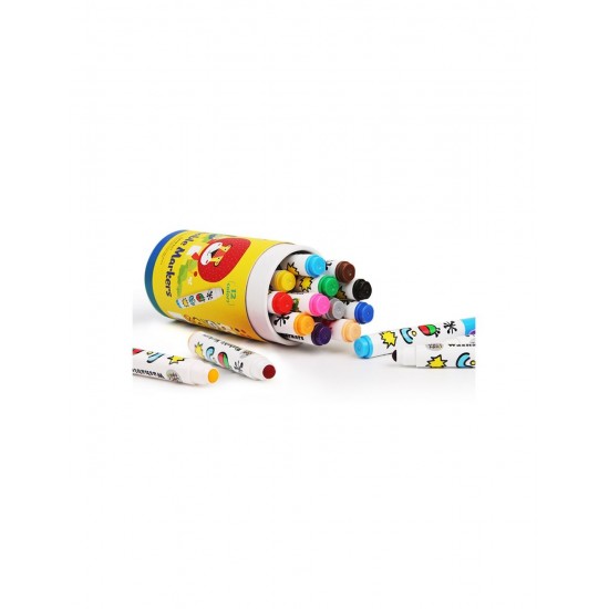 Μαρκαδόροι Baby Roo Σετ 12 χρωμ. Στρογγ. Μύτη Washable JarMelo (JA92514)