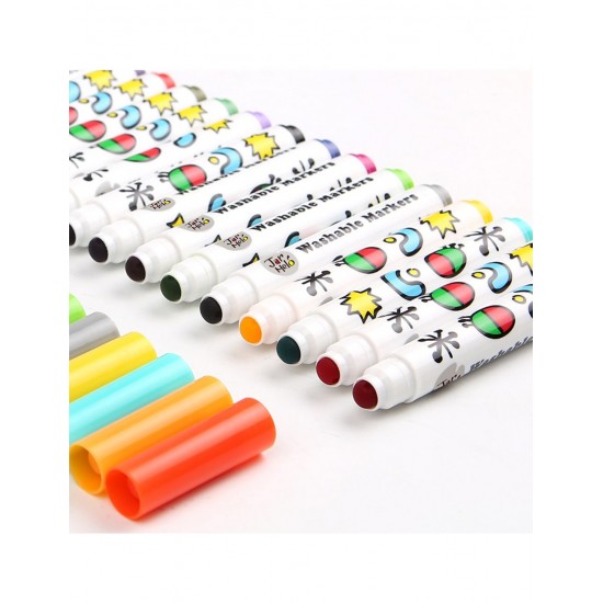 Μαρκαδόροι Baby Roo Σετ 24 χρωμ. Στρογγ. Μύτη Washable JarMelo (JA92583)