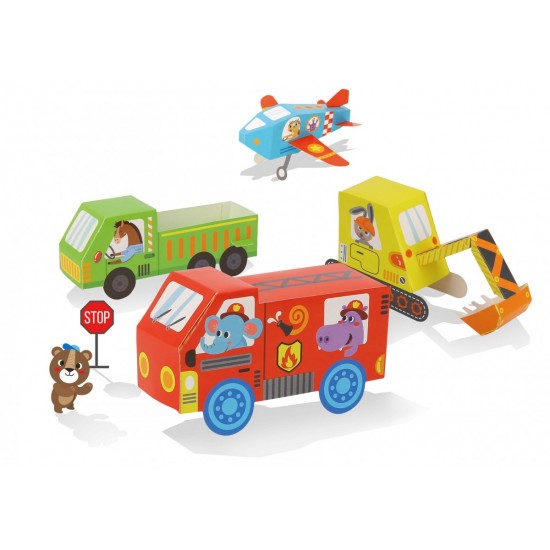 Tooky Toy Σετ Οριγκάμι 3D Οχήματα (LT030)