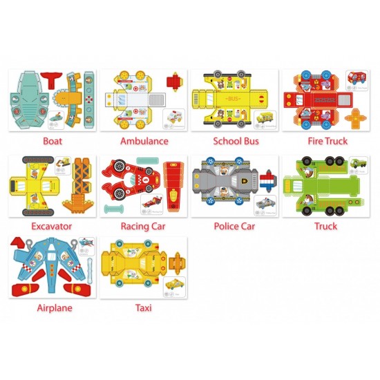 Tooky Toy Σετ Οριγκάμι 3D Οχήματα (LT030)