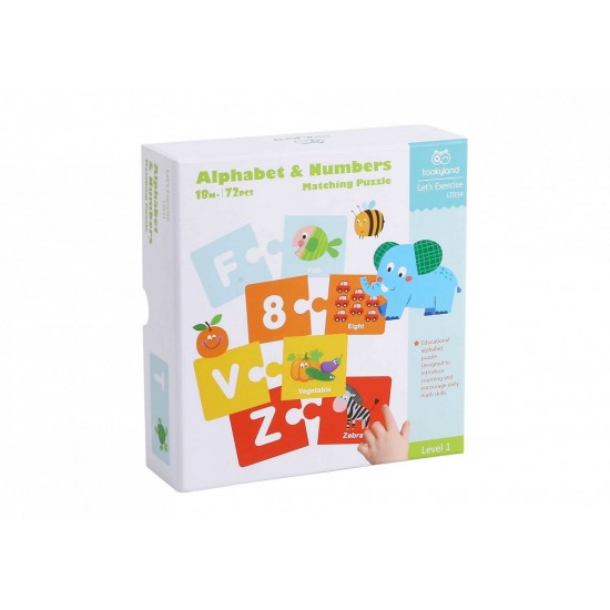 Tooky Toy Παζλ Αλφάβητο & Αριθμοί Αγγλικά (LT034)