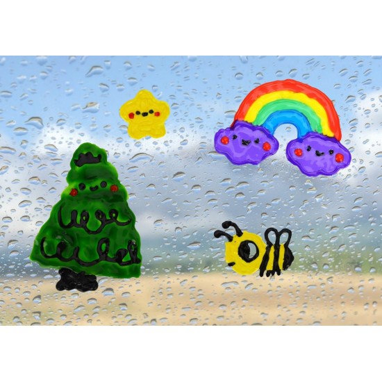 Tooky Toy Σετ Χρωμάτων Ζωγραφικής σε Παράθυρο (LT078)