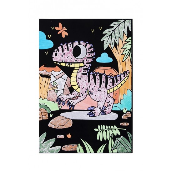 Tooky Toy Ζωγραφική σε Βελούδο Δεινόσαυρος (LT107A)