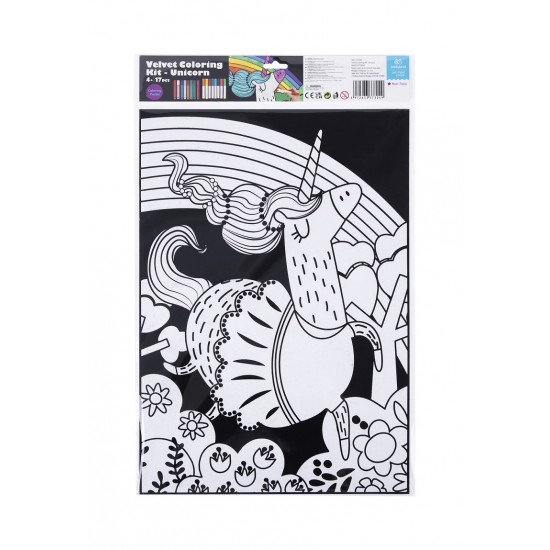 Tooky Toy Ζωγραφική σε Βελούδο Μονόκερος (LT107B)