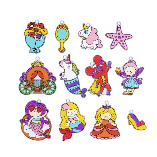 Tooky Toy Σετ Ζωγραφικής & Διακόσμησης Παραθύρου Πριγκίπισσες (LT123A)