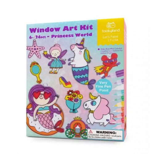 Tooky Toy Σετ Ζωγραφικής & Διακόσμησης Παραθύρου Πριγκίπισσες (LT123A)