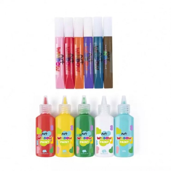 Tooky Toy Σετ Ζωγραφικής & Διακόσμησης Παραθύρου Ζώα του Κόσμου (LT123B)