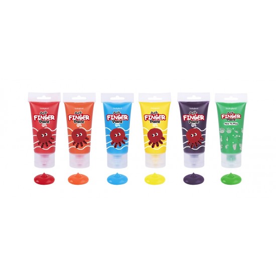 Tooky Toy Δακτυλομπογιές Σετ 6 Χρώματα (LT143)