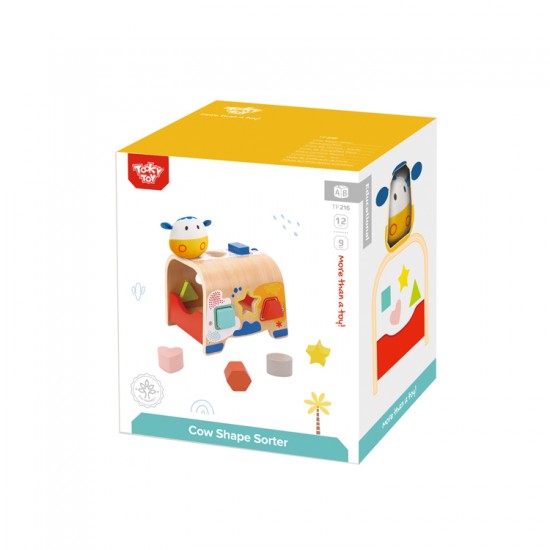 Tooky Toy Ξύλινη Αγελάδα Δραστηριοτήτων (TF216)