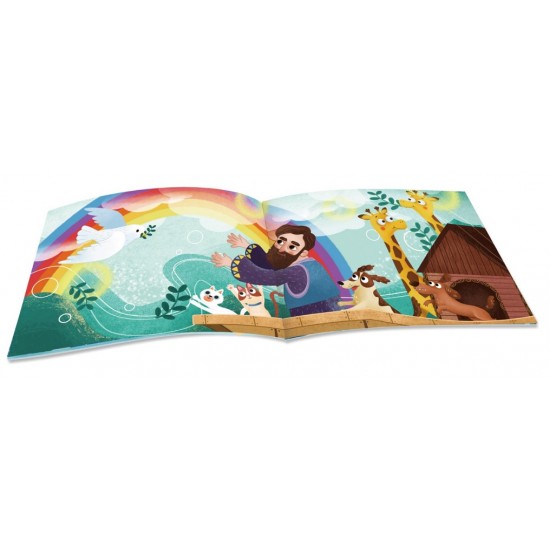 Tooky Toy Ξύλινη Κιβωτός Νώε Με Βιβλίο (TF330)