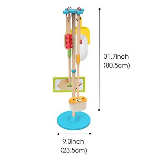 Tooky Toy Ξύλινο Παιδικό Σετ Καθαρισμού (TF436)