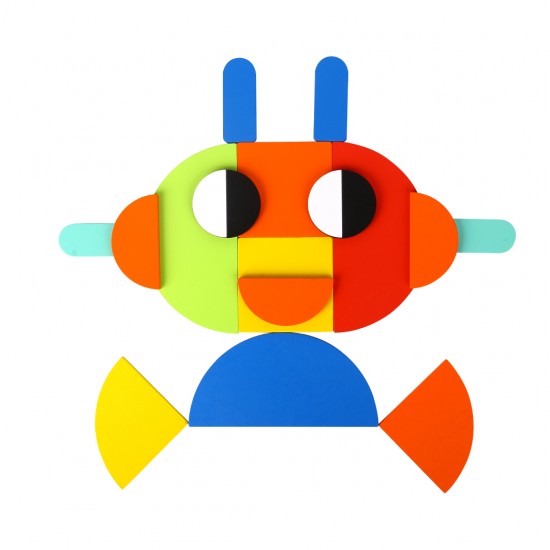 Tooky Toy Ξύλινο Παζλ Σχημάτων Με Κάρτες (TF585)