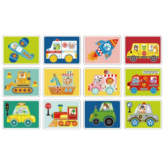 Tooky Toy Μαγνητικό Κουτί Μέσα Μεταφοράς & Oχήματα (TF618)