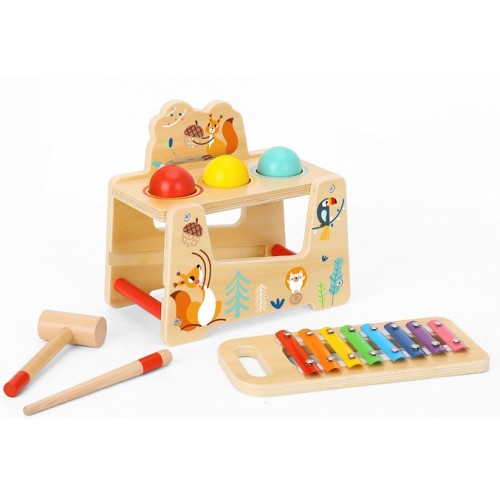 Tooky Toy Ξύλινος Πάγκος Μεταλλόφωνο (TF827)