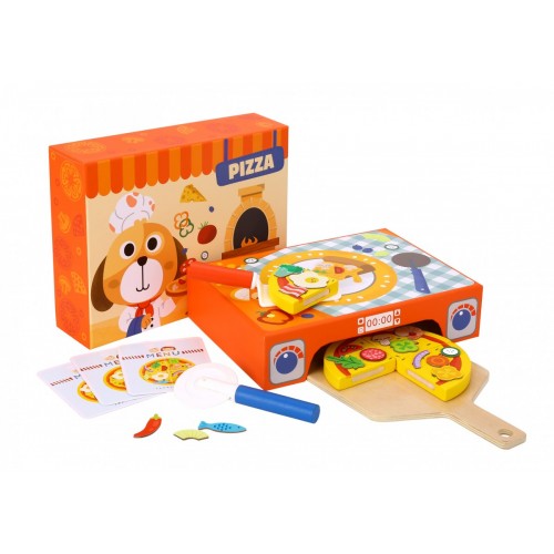 Tooky Toy Ξύλινο Παιχνίδι Πίτσα Με Κάρτες (TH226)