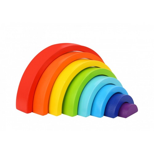 Tooky Toy Ξύλινο Παιχνίδι Στοίβαξης - Ουράνιο Τόξο (TH313)