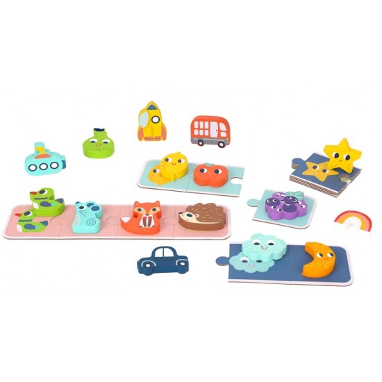 Tooky Toy Παιχνίδι Μνήμης Και Αφής Από Ξύλο Και Χαρτί (TH324)